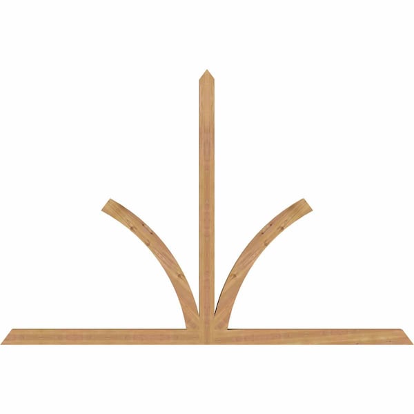 Ekena Millwork Richland Timber Gable Bracket, Western Red Cedar, 96"W x 64"H x 3 1/2"D x 3 1/2"F, 16/12 Pitch GBW096X64X0404RIC00SWR - main